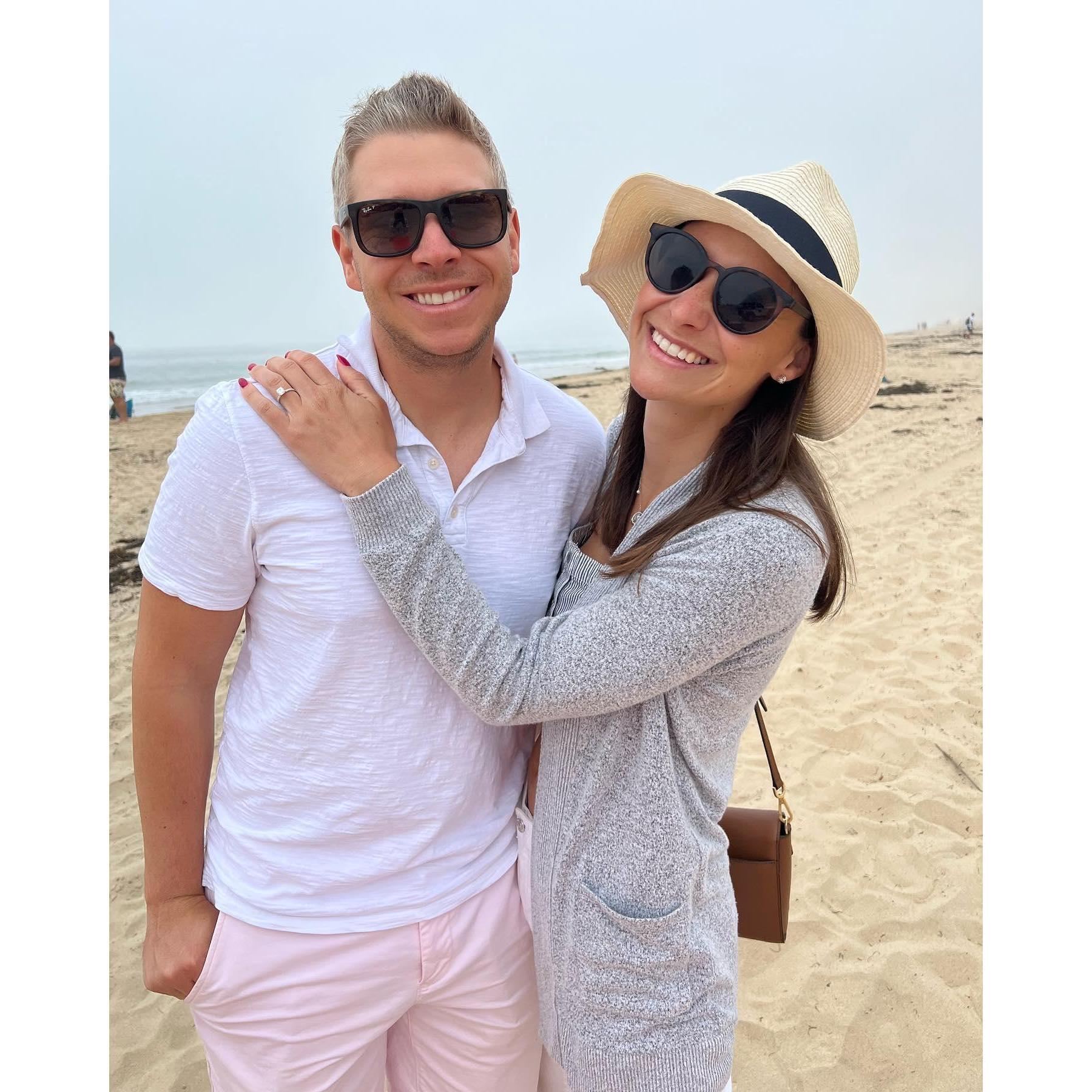 Newly engaged in Newport Beach, May 2022