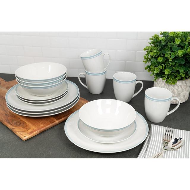 Wayfair Basics 16 Piece Porcelain Dinnerware Set, Service for 4