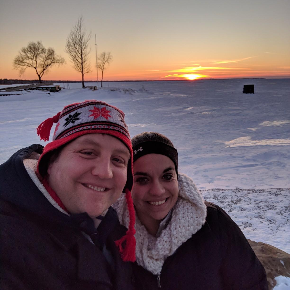 We both love watching sunsets. This one was in Caseville, MI.