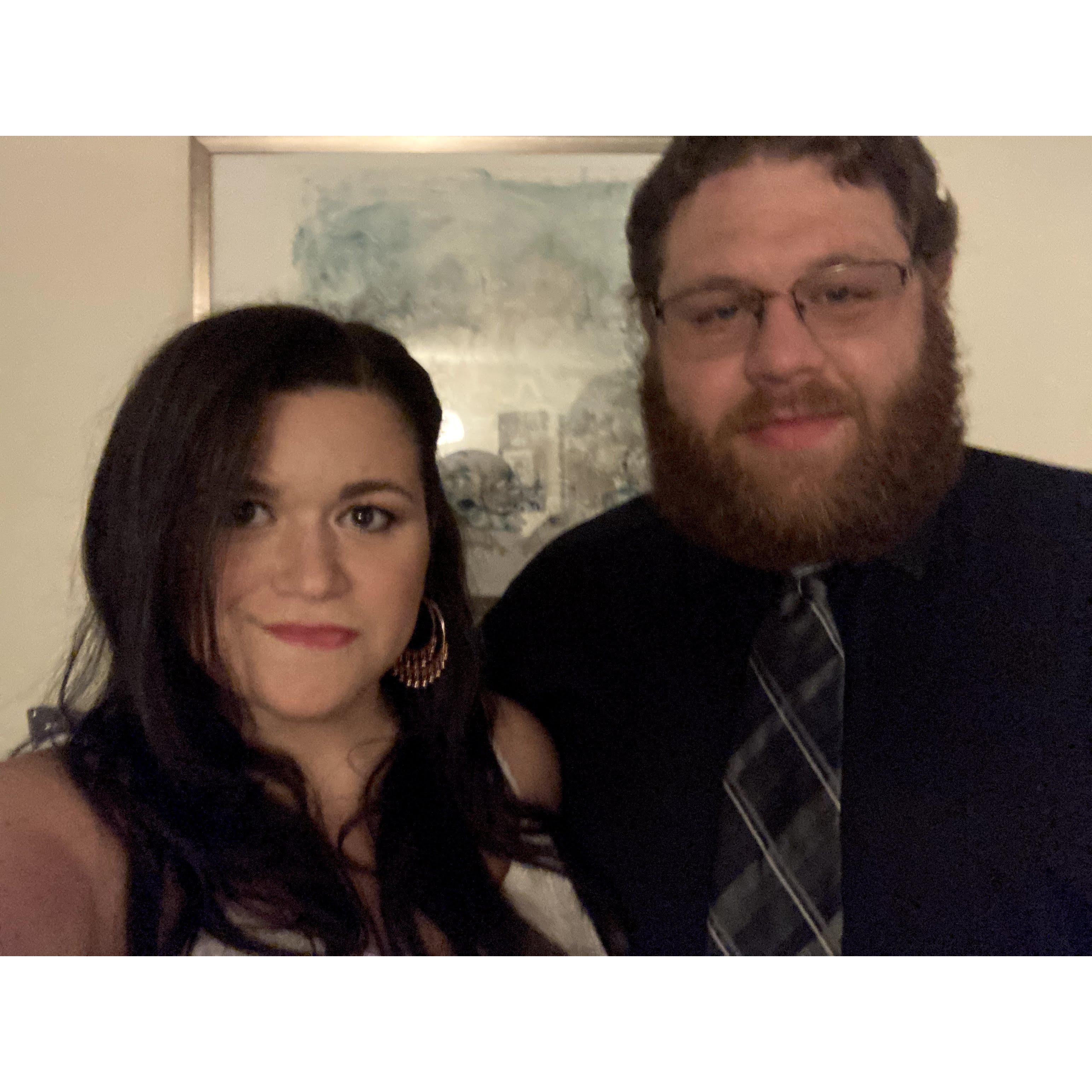 May 24th, 2020 - Celebrating our would-have-been wedding with a "Wedding Date Night" <3
(Featuring Nathan's quarantine beard...oy!)