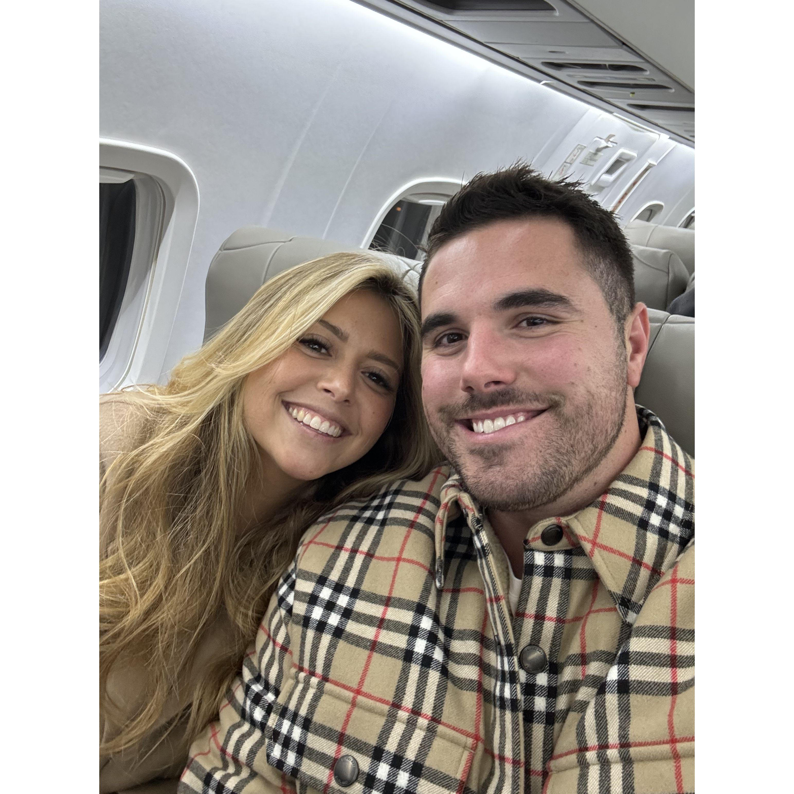 Jeff's surprise bday flight to Vegas!