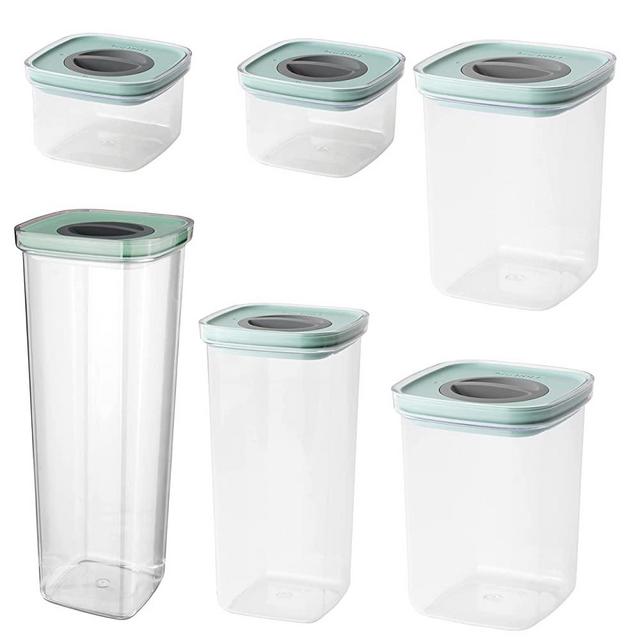 Berghoff Leo 6Pc Smart Food Storage Container Set, Leakproof, Airtight, Twist-to-lock