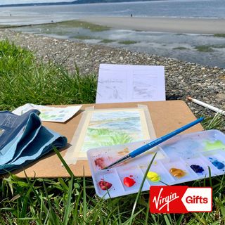 Watercolor Painting Class for Two with Sparkling Wine for 2 - Seattle