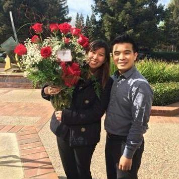 First Valentine's Day. Spencer surprised Alexa at school with a bunch of roses and McDonald's chicken nuggets (February 2015)