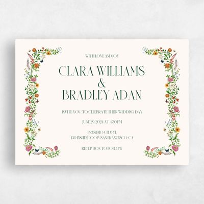 Forest, Green Wedding Invitation - Merryton Landscape