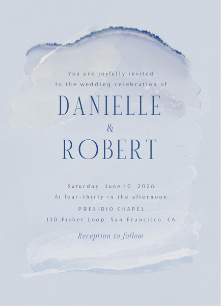 Balla Portrait | Sweet Blue | Zola Wedding Invitations