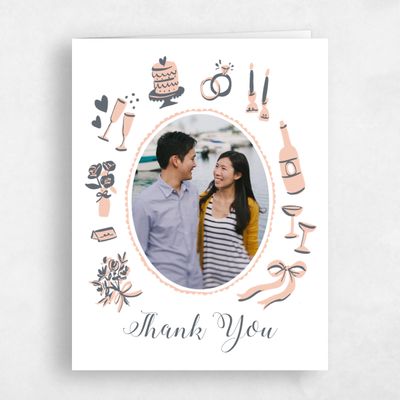 Peach, Orange Wedding Thank You - Remi Photo
