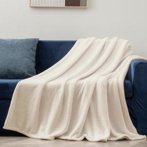 King Size Blankets for Bed, Luxury Plush Cozy Fuzzy Blanket 108x90 inches, Super Soft Warm Lightweight Throw Blanket All Seasons Suitable, Beige