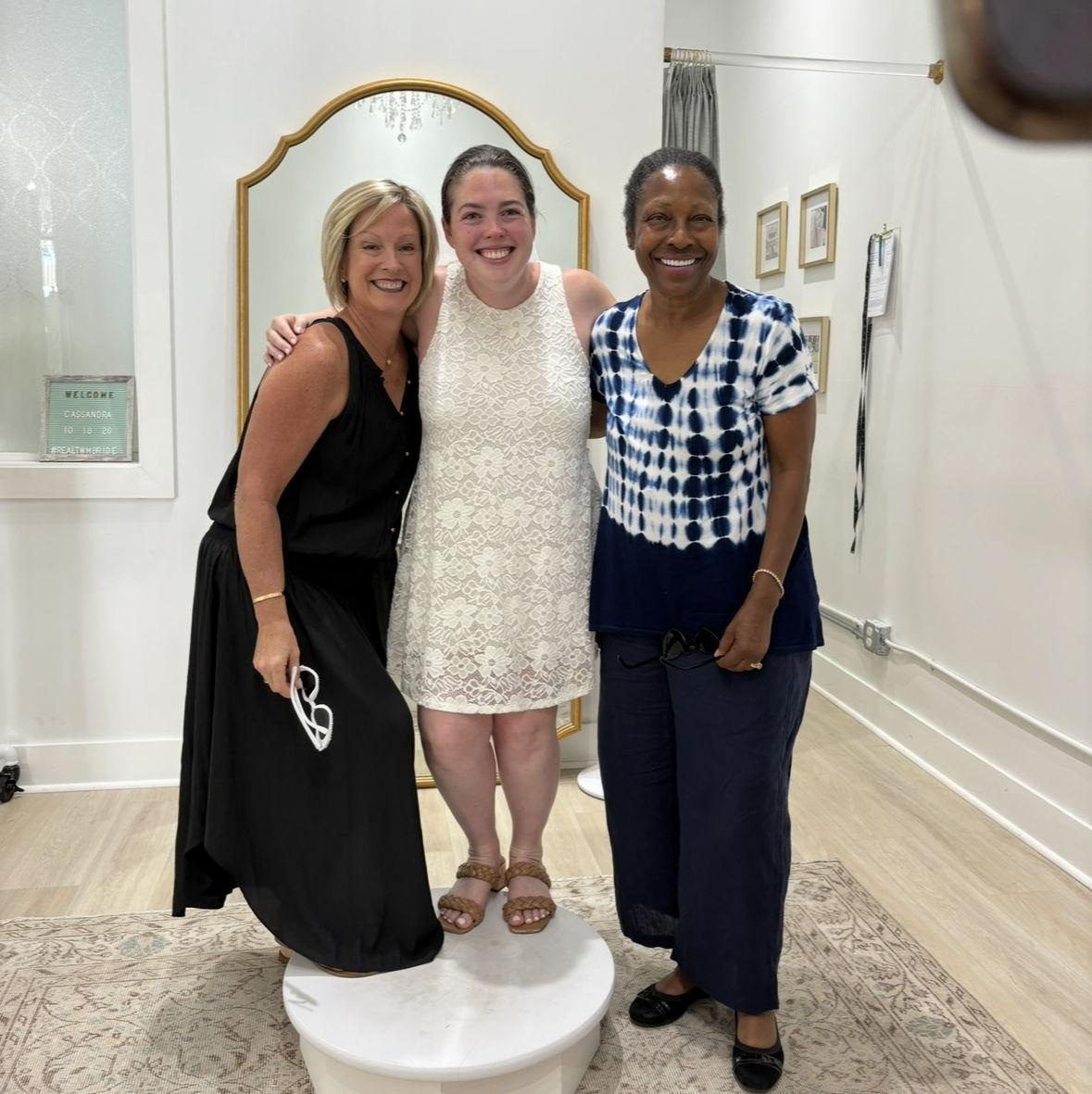 With her mom and mother-in-law by her side <3