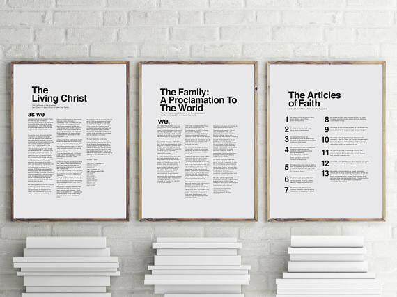 LDS Modern Proclamation to the Family, Articles of Faith, and The Living Christ You Print Printable