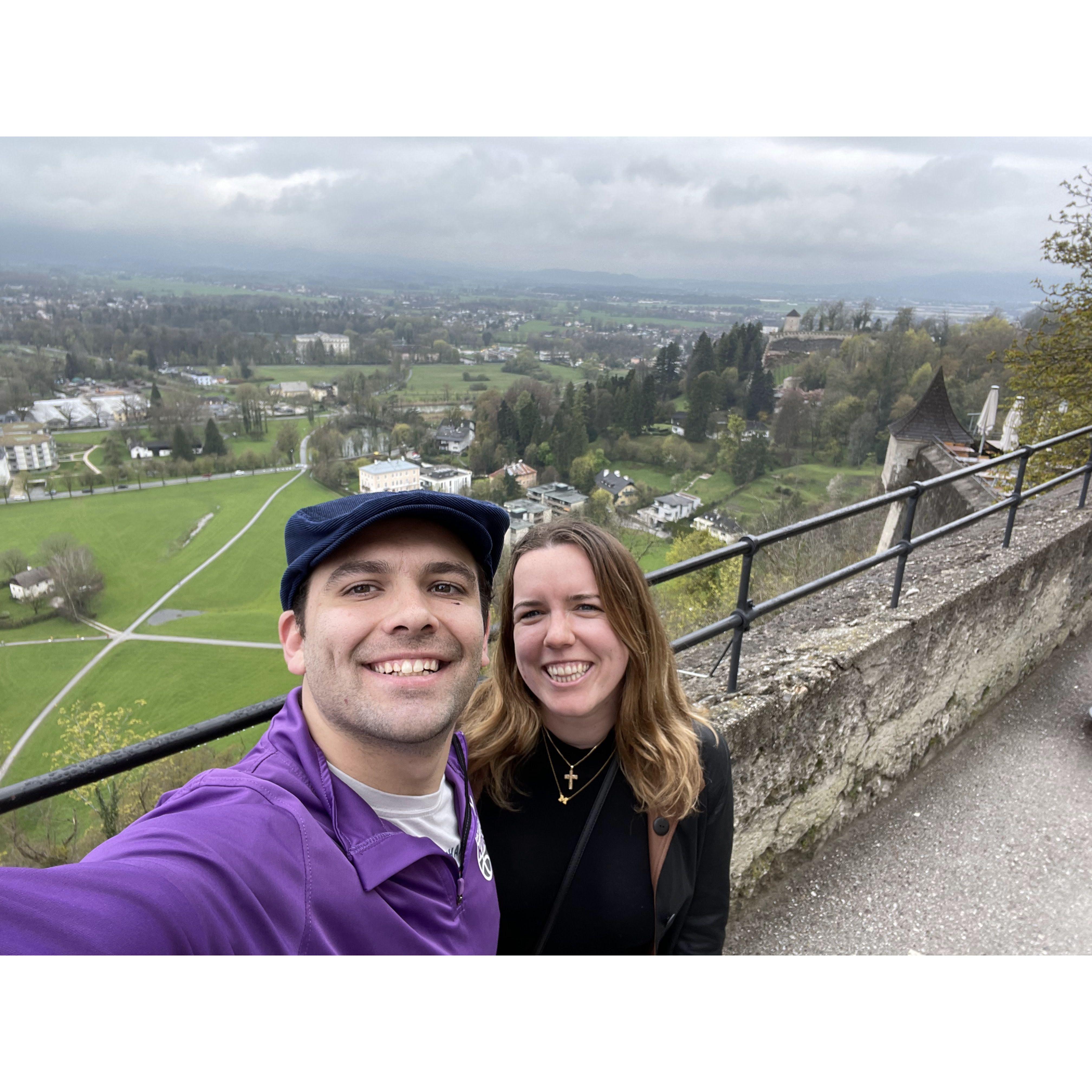 Our first oversees trip together, here we are in Salzburg, Austria