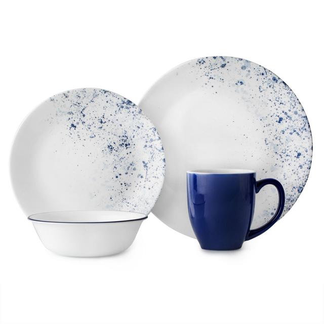 Corelle®Indigo Speckle 16-piece Dinnerware Set, Service for 4