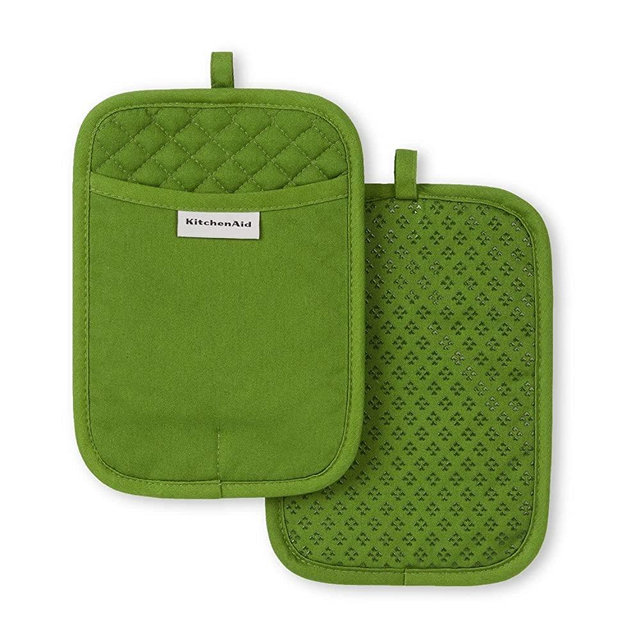 KitchenAid Asteroid Pot Holder 2-Pack Set, Matcha, 7"x10"