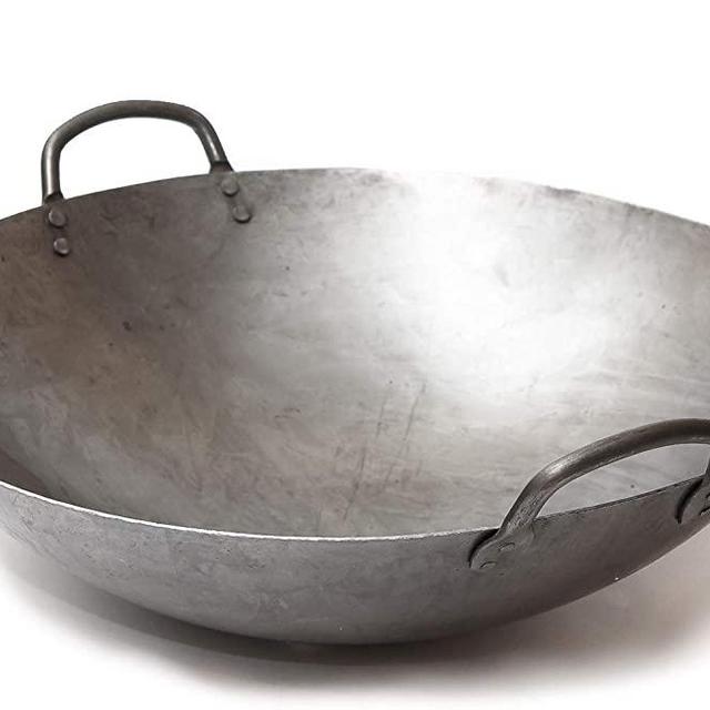 Big 16 Inch Heavy Canton Style Hand Hammered Carbon Steel Wok (Round Bottom) / 731W87 by Craft Wok