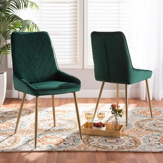 Priscilla Contemporary Upholstered 2-Piece Dining Chair Set