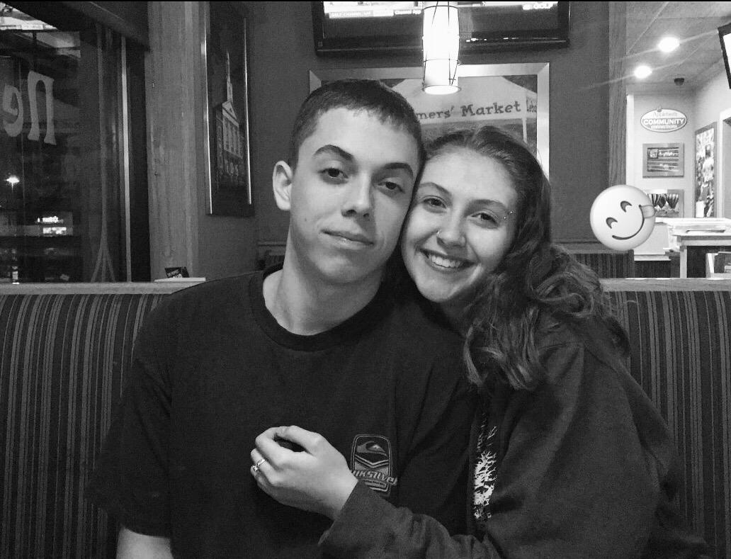 One of our dates at Applebee's our senior year.