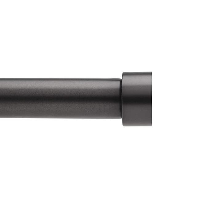 Umbra Cappa 1-Inch Curtain Rod, Includes 2 Matching Finials, Brackets & Hardware, 66 to 120-Inches, Black