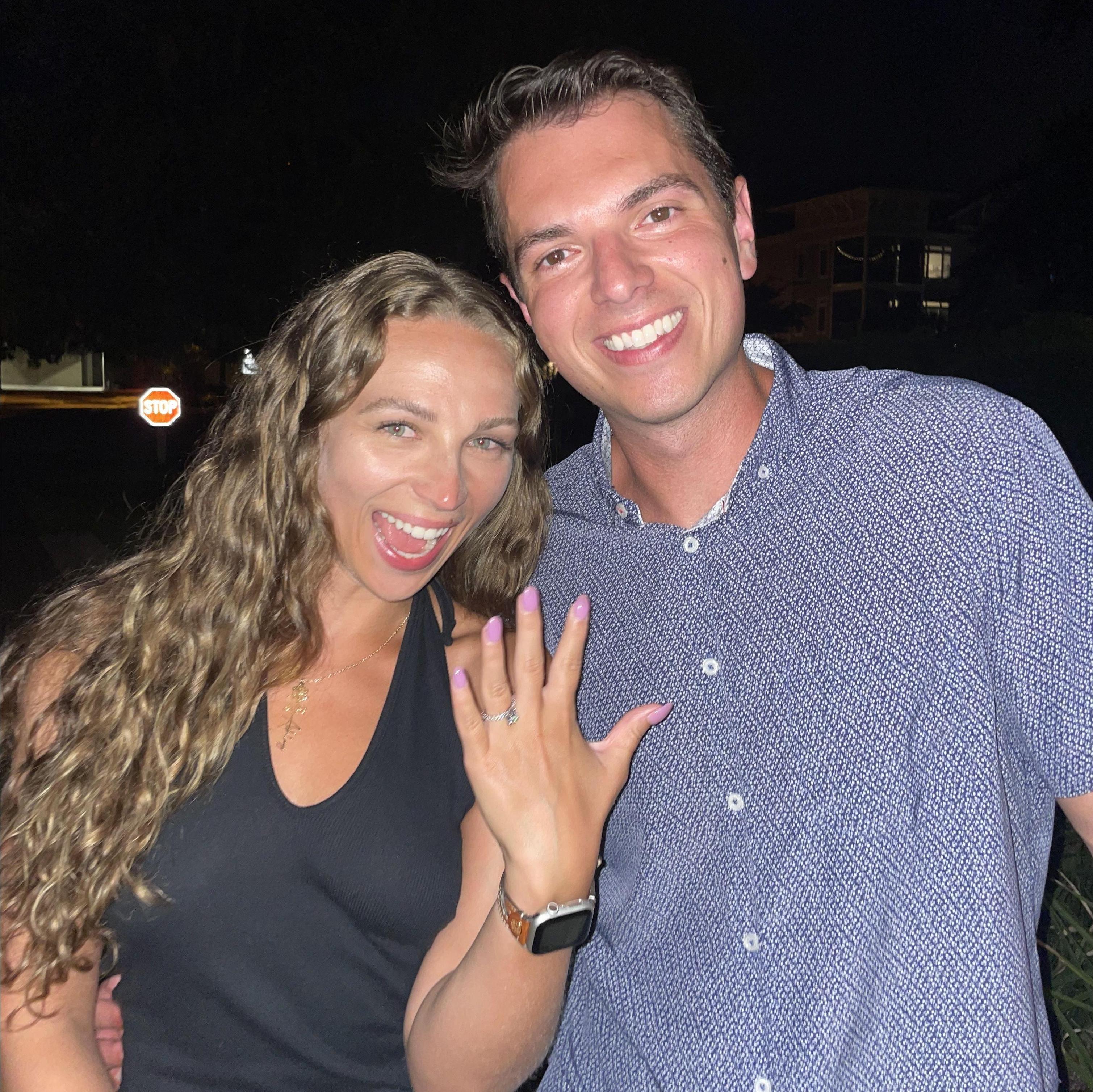 The night we got engaged!