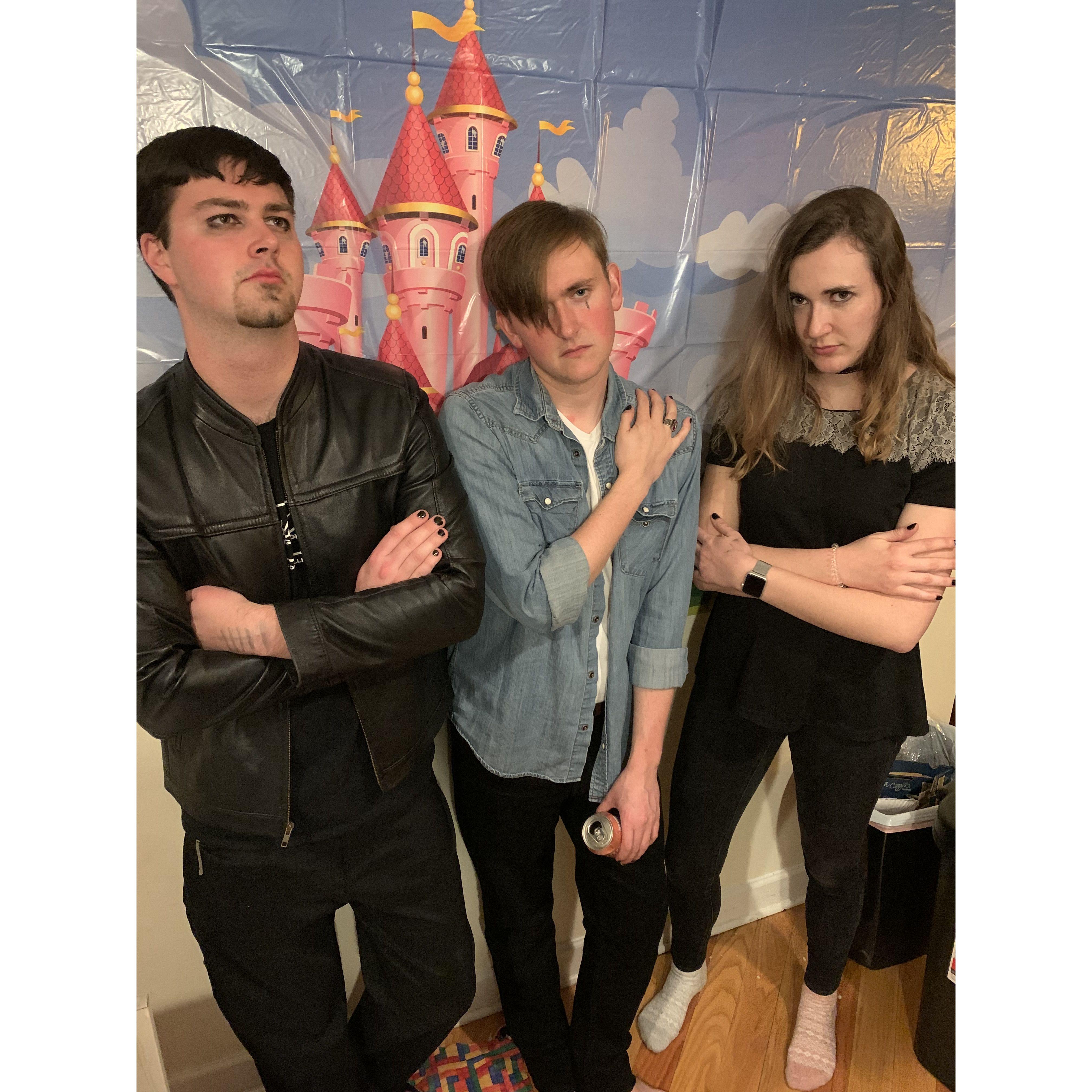 NUTS "emo" themed party (Bethany did Aaron's makeup)