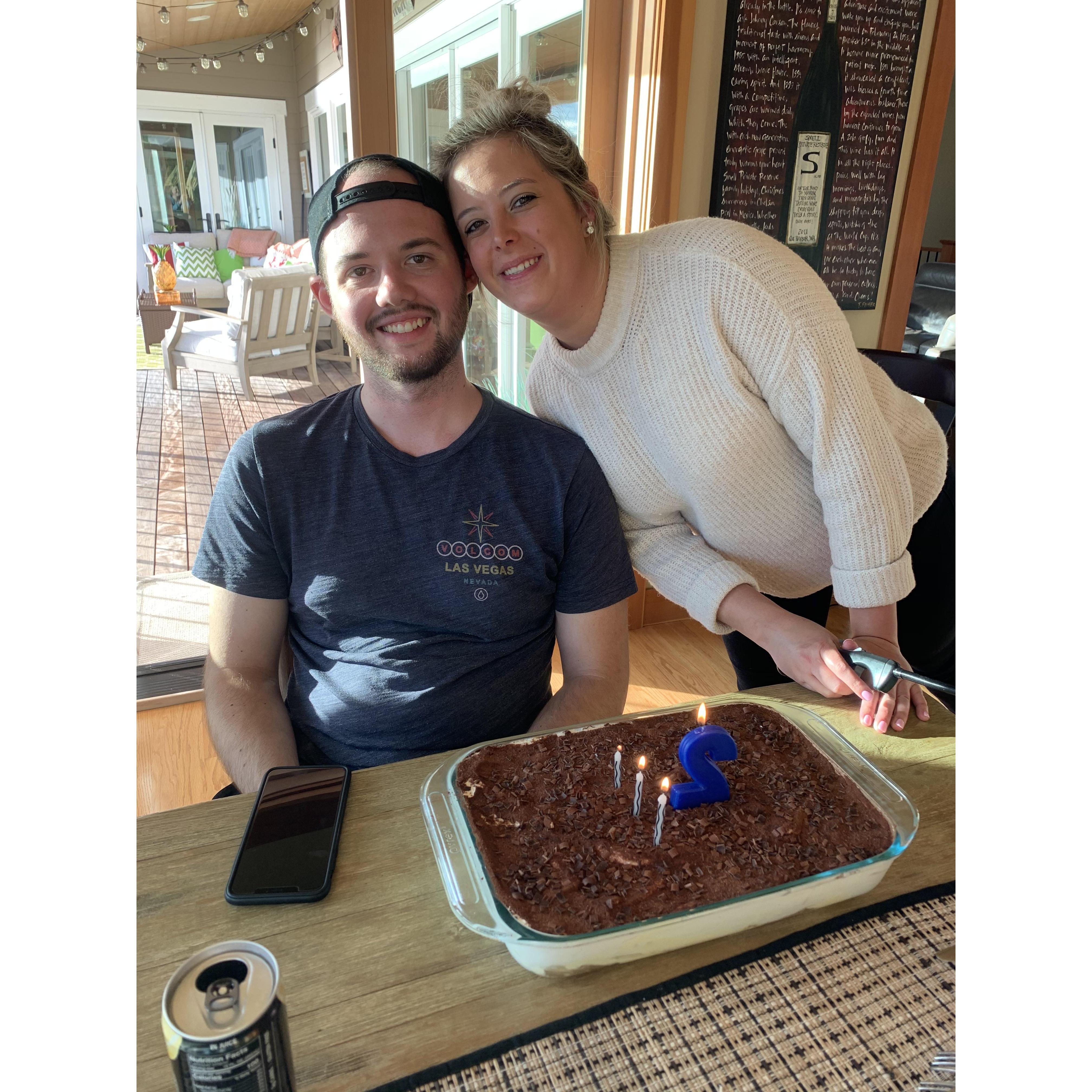 Birthday boy! Also, the night he asked my parents permission to marry me! He's sneaky!