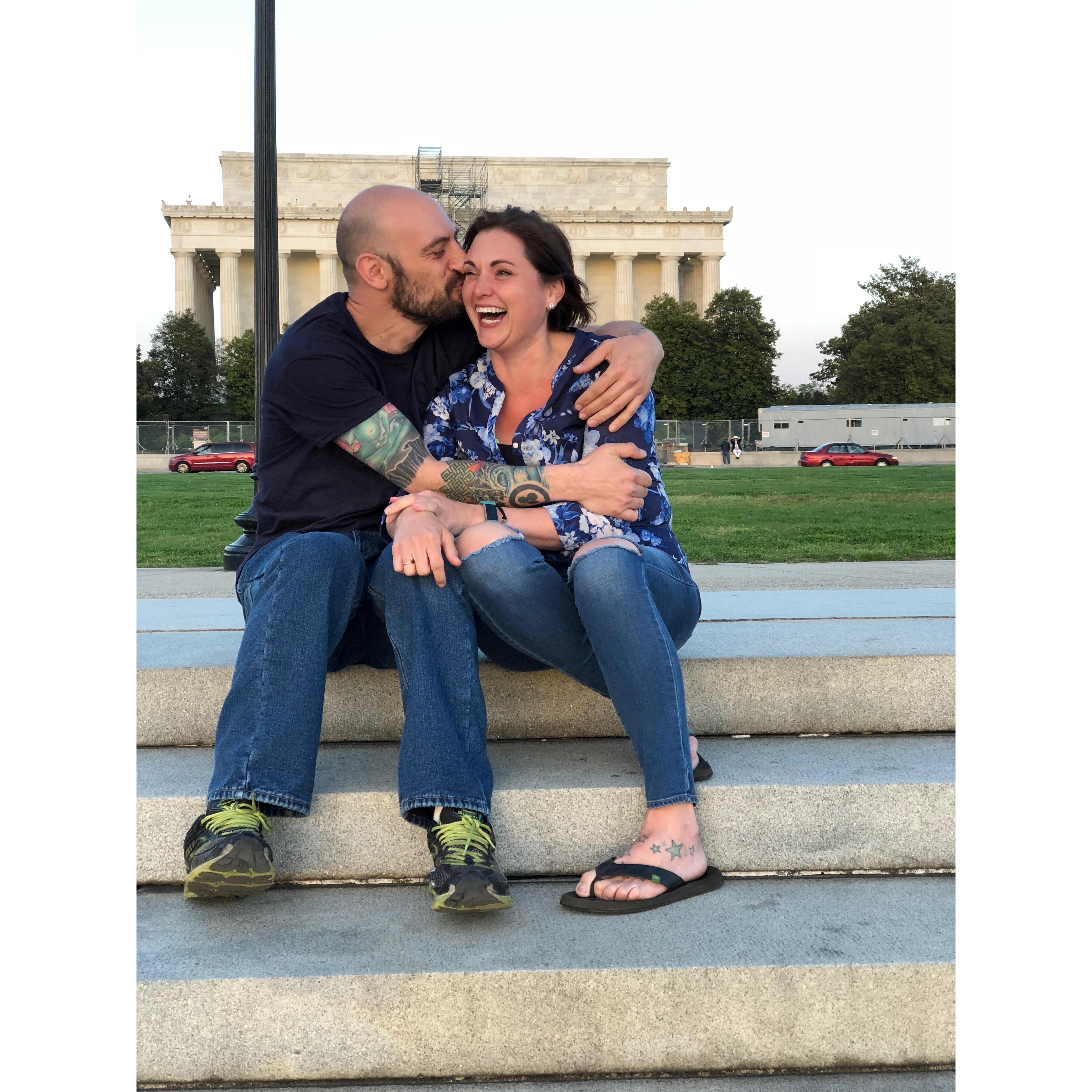 Our favorite photo ever taken of us. (Thanks Wes!)