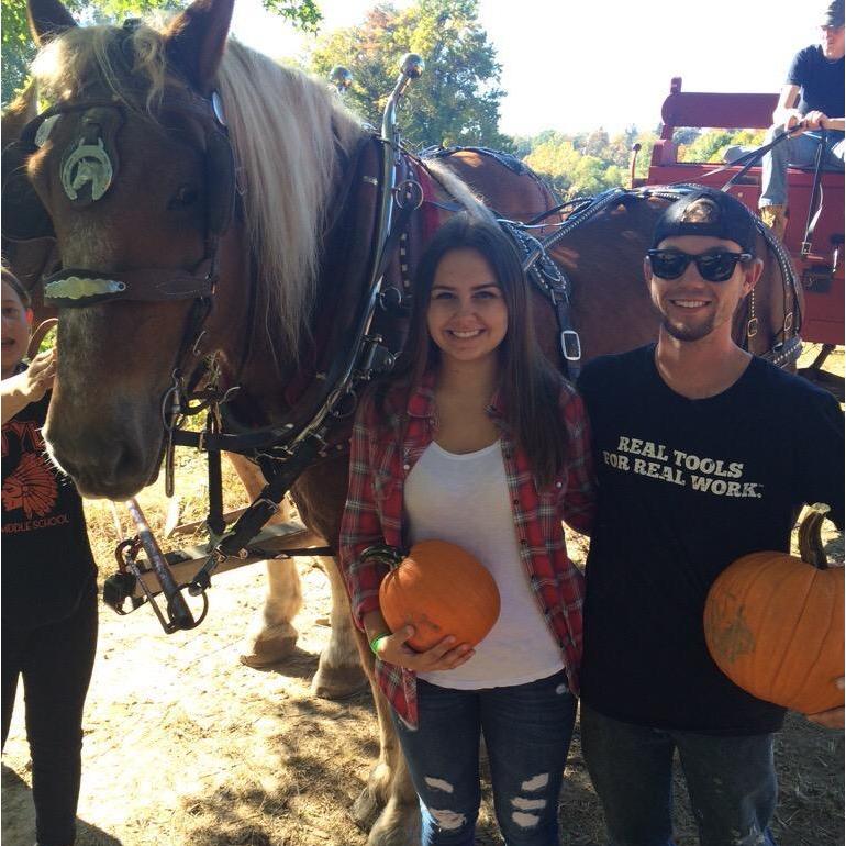 2015: Our first pumpkin patch. The girl taking the photo "Wow you guys are like a picture perfect couple!" I'll never forget that moment!