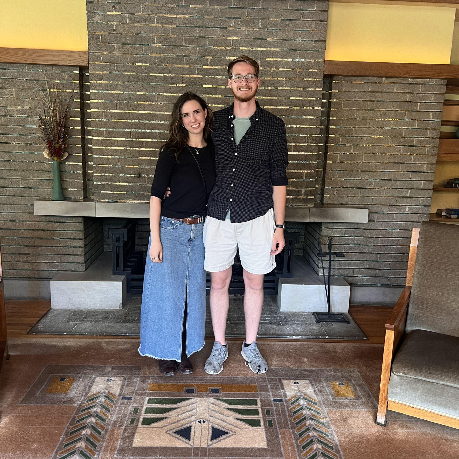 Visiting a historic house on our first road trip