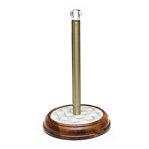 Mackenzie-Childs Sterling Check Paper Towel Holder