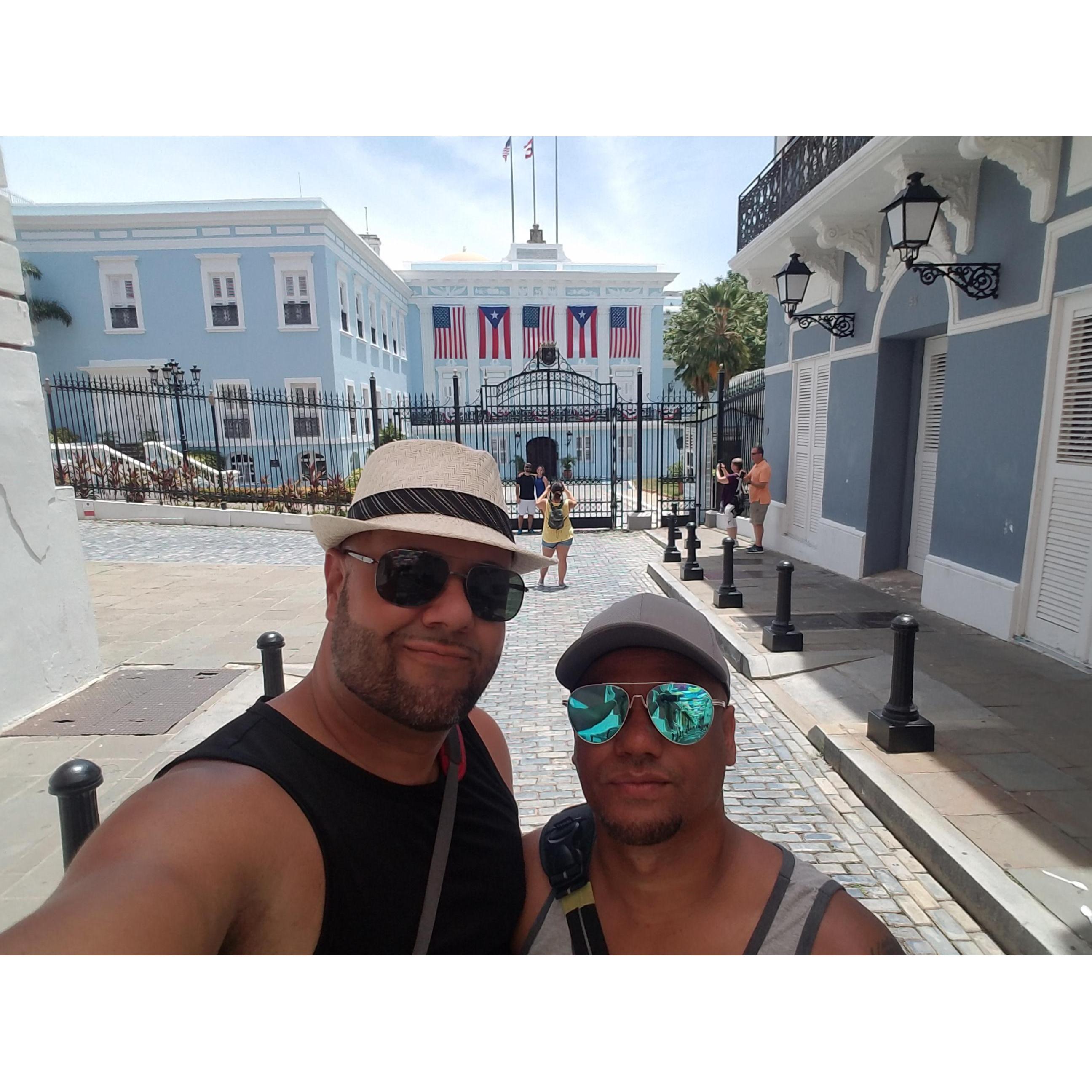 Two Puerto Ricans at their mother land...