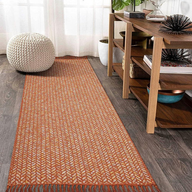 Lahome Boho Bathroom Runner, 2x6 Rug Runners for Hallways Lightweight Laundry Room Rug Washable Runner Rug with Tassels, Farmhouse Carpet Runner Non-Shedding Throw Rugs for Entryway Bedroom