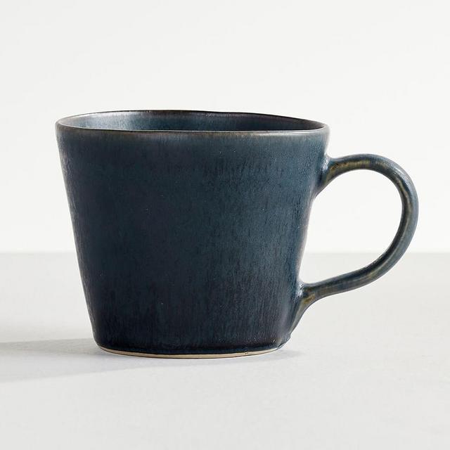 Larkin Reactive Glaze Stoneware Mugs, Set of 4 - River Blue