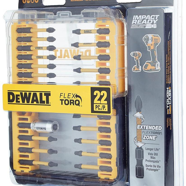 DEWALT FlexTorq Impact Driver Bit Set, 22-Piece (DWA2FTS22IR)