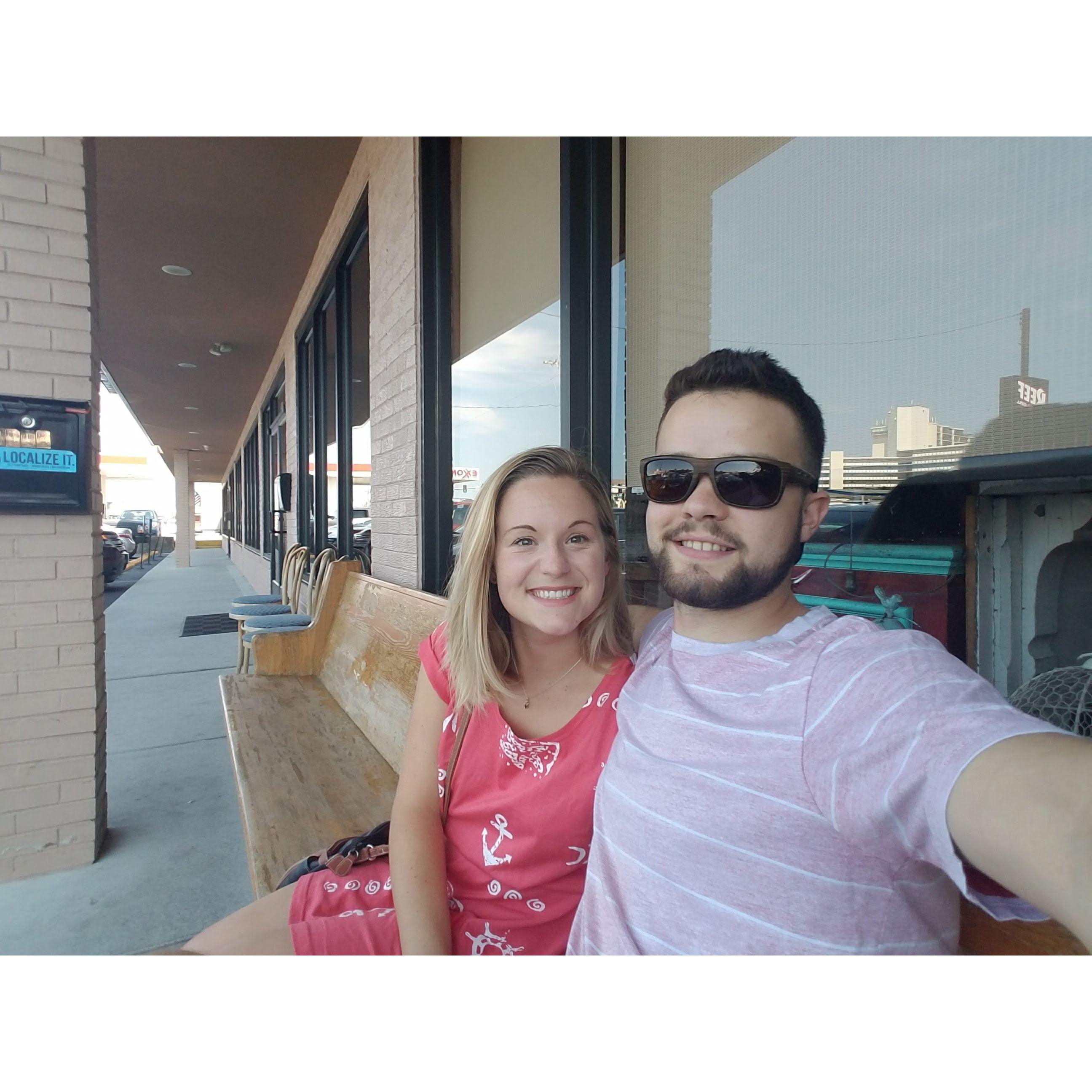 Virginia Beach. Dinner was for two as always since we had no friends.
