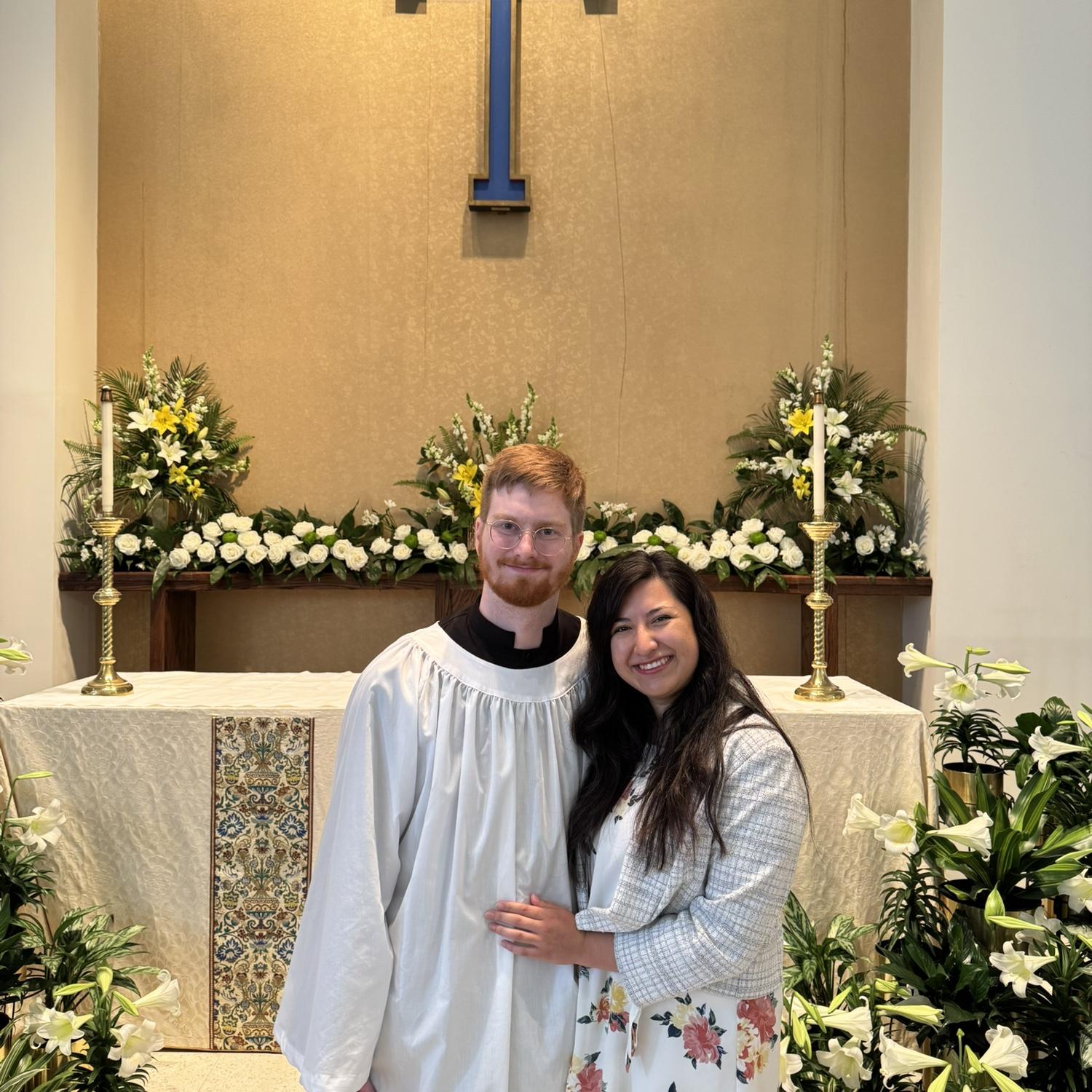 Our first photo together at church!
Happy Easter π€ππ»