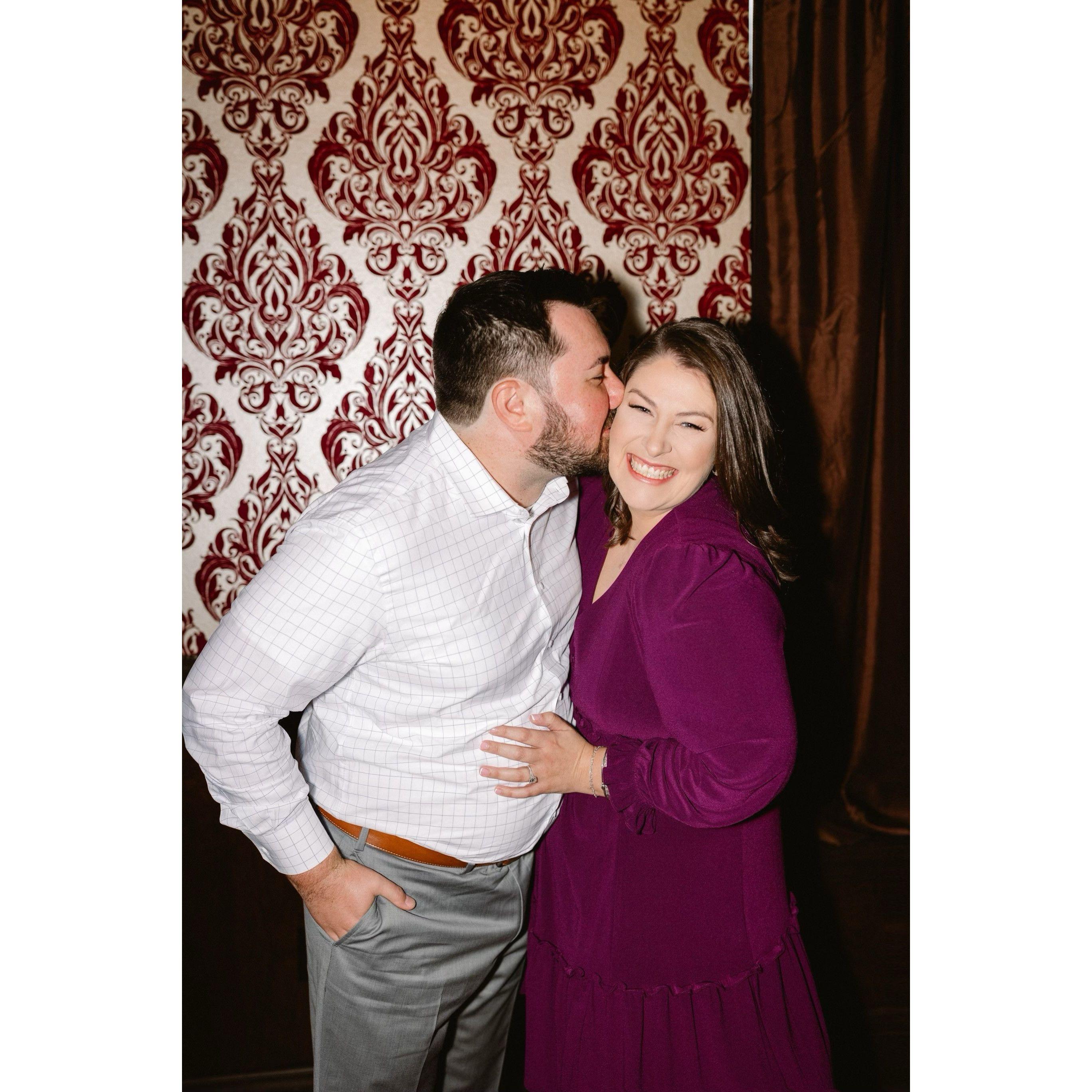 Back at Planters House in STL for engagement photos!
