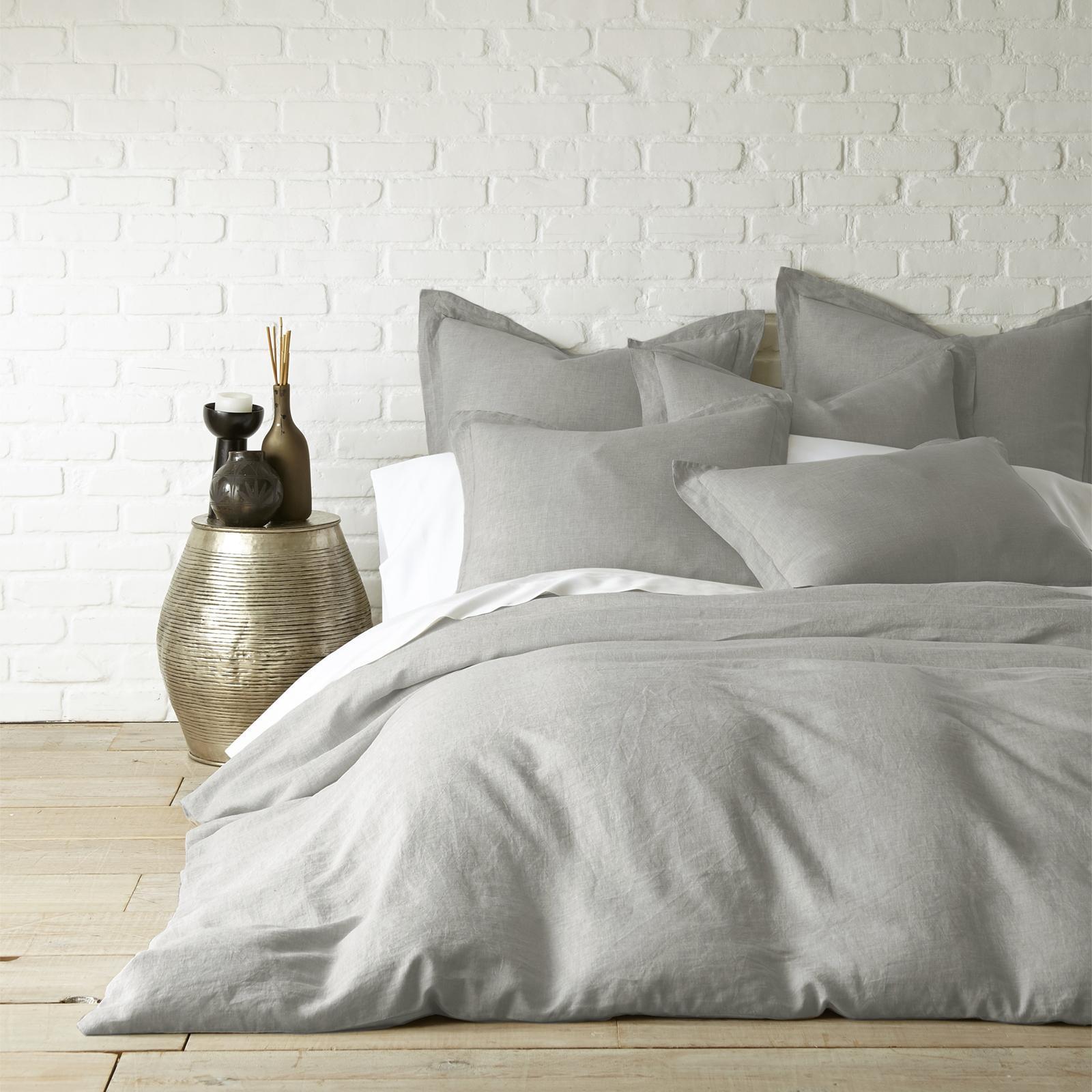 Harleson Grey - King Duvet Cover Set - Grey, Cream & White - Levtex Home