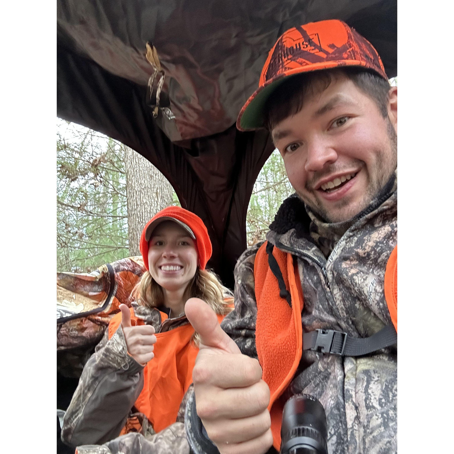 The only guy who could get me to sit out in a blind all day hoping a deer crosses our paths