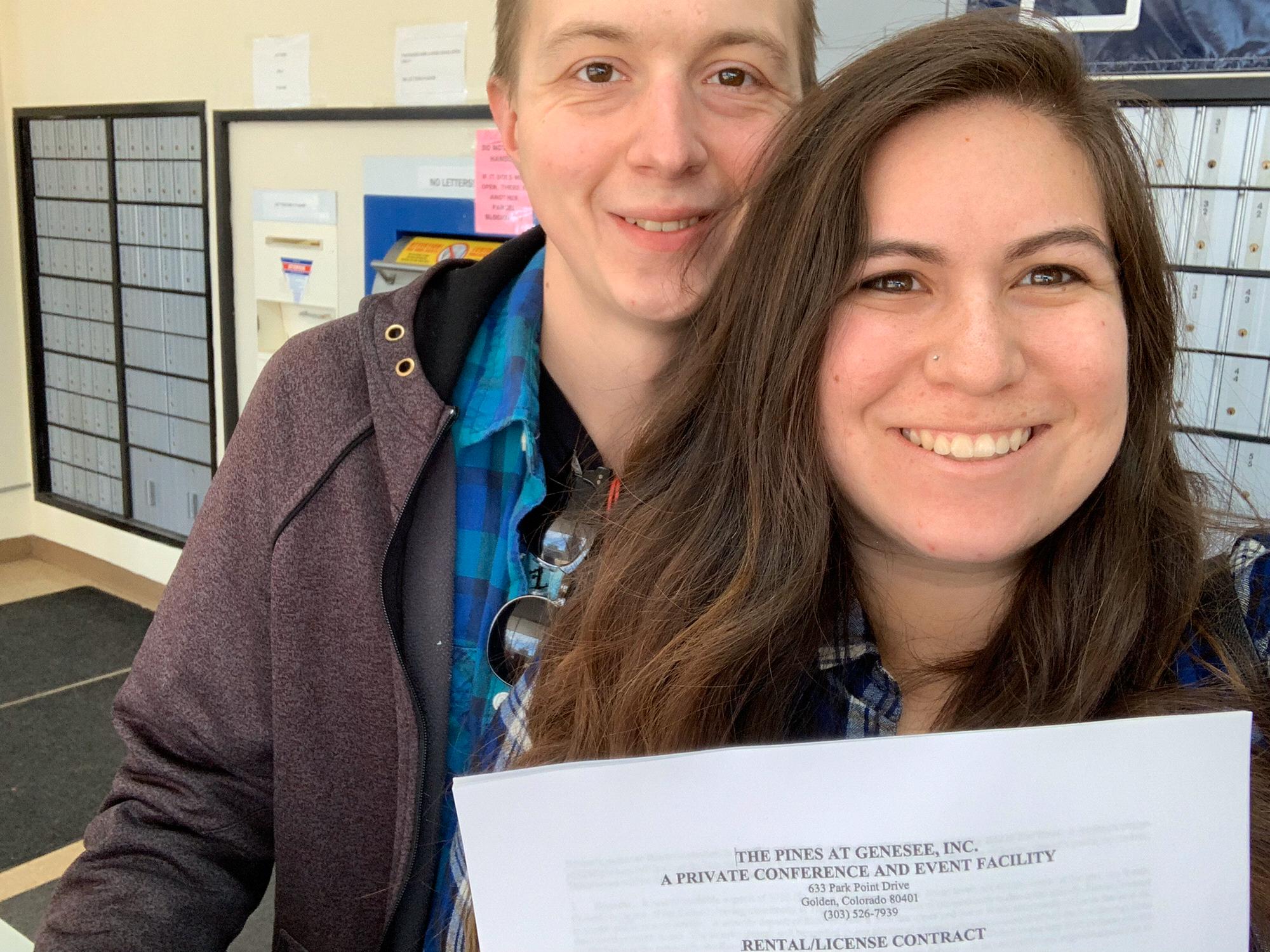 The day we sent in our wedding venue contract
