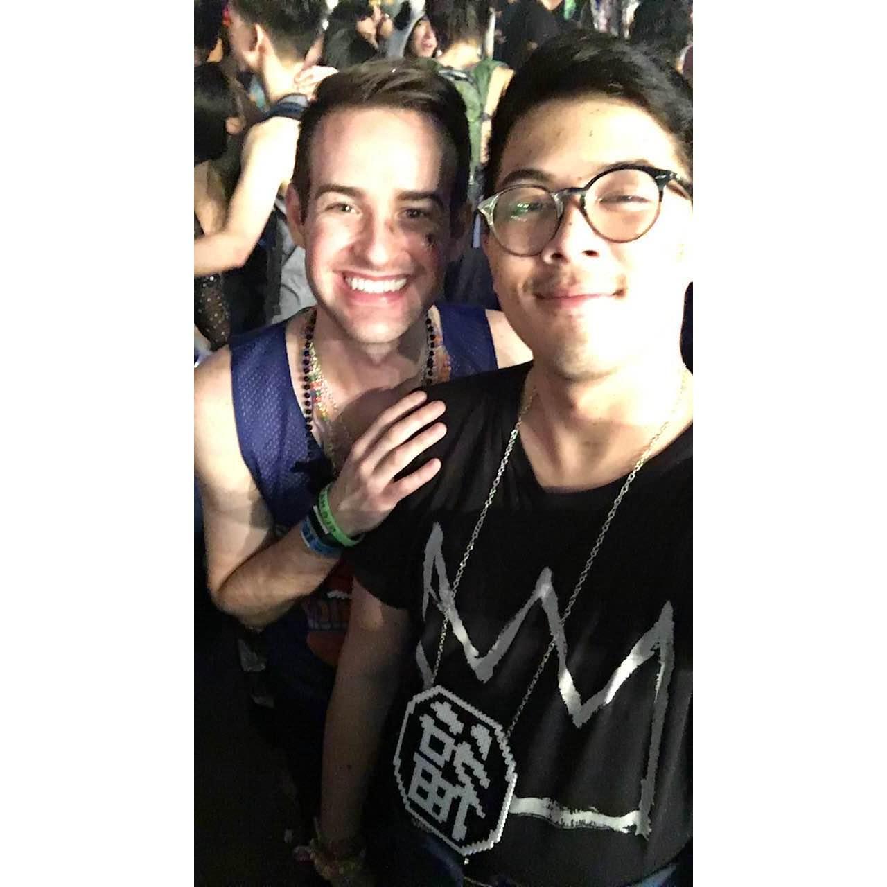 Our first EDM festival together, Lights All Night - NYE 2016