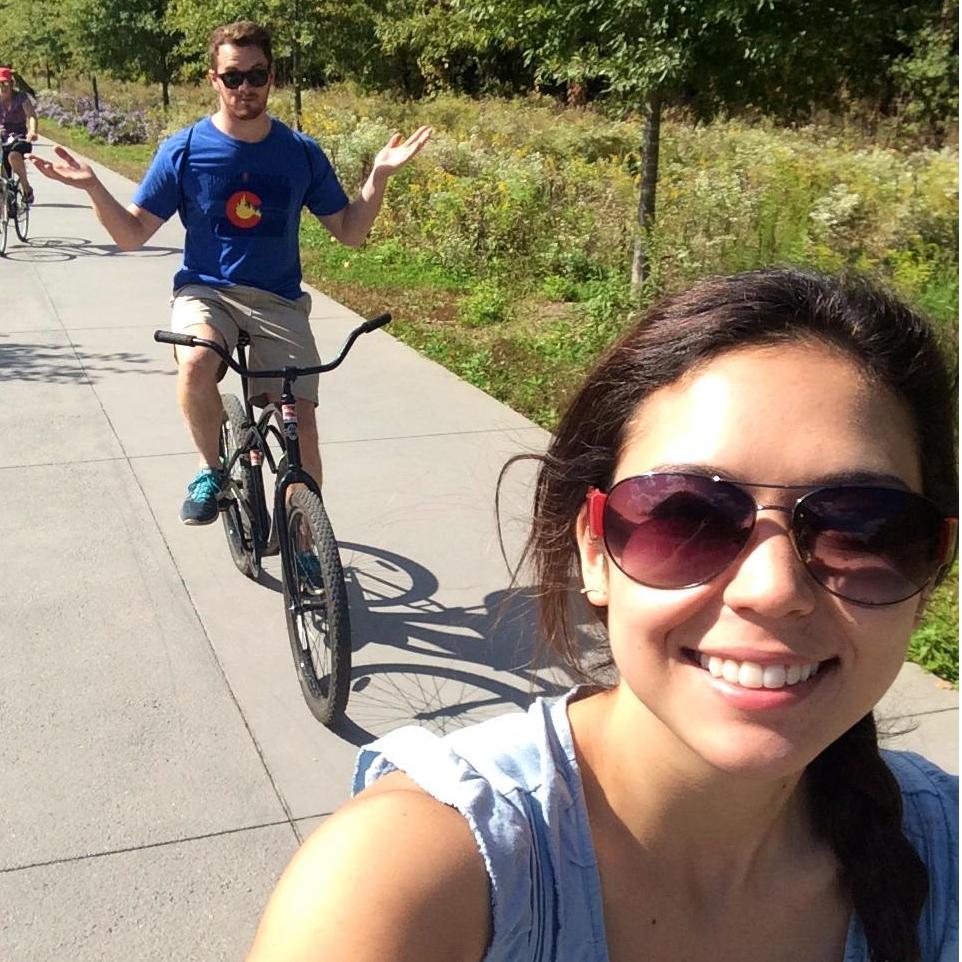 A favorite past time of riding bikes, taking selfies, and Frank not knowing what to do :p