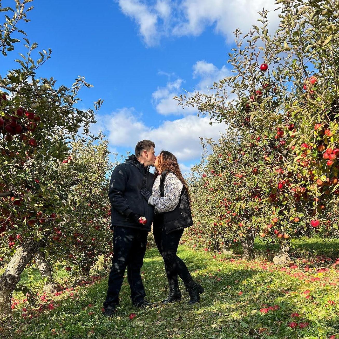Apple picking in late October