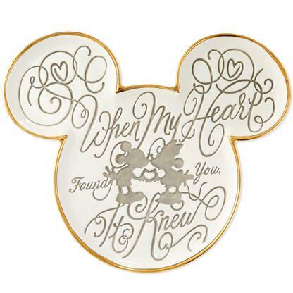 Disney Mickey and Minnie My Heart Found You Plate