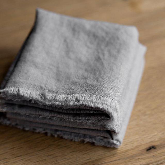 RW GUILD FLAX LINEN NAPKIN- Dark Grey 16x16