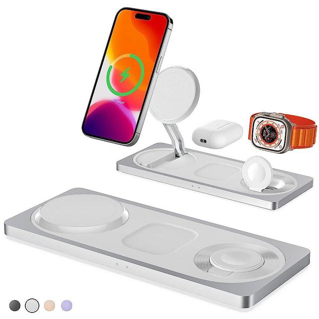 3 in 1 Charging Station for Apple - 22W Faster Mag-Safe Charger Stand for iPhone - Magnetic Wireless Charger Station for iPhone 14 13 12 Pro Max/Plus/Pro/Mini,iWatch Ultra/8/7/SE/6/5/4/3/2, AirPods