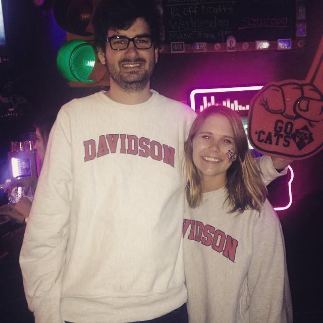 Cheering for Davidson basketball during March Madness, 2015. #catsarewild