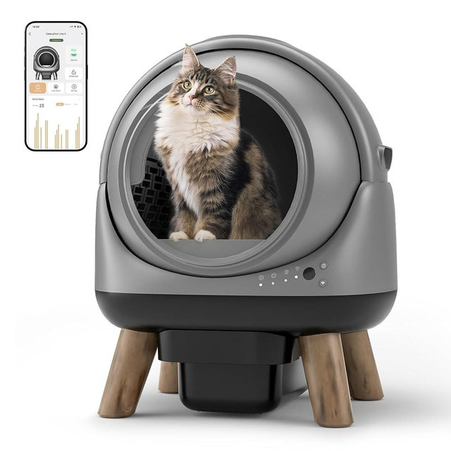Self Cleaning Litter Box, ZHMZ G1 Automatic Cat Litter Box for Cats, Robot with Large Openning/Odor-Control/Dual Safety Protection