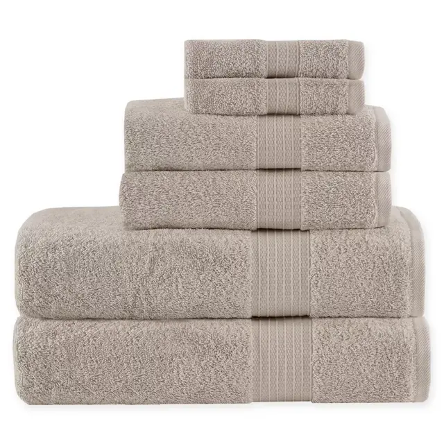 Madison Park Organic 6-Piece Towel Set in Tan