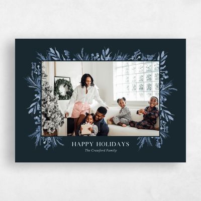 Darkest Teal, Blue Holiday Card - Allamanda