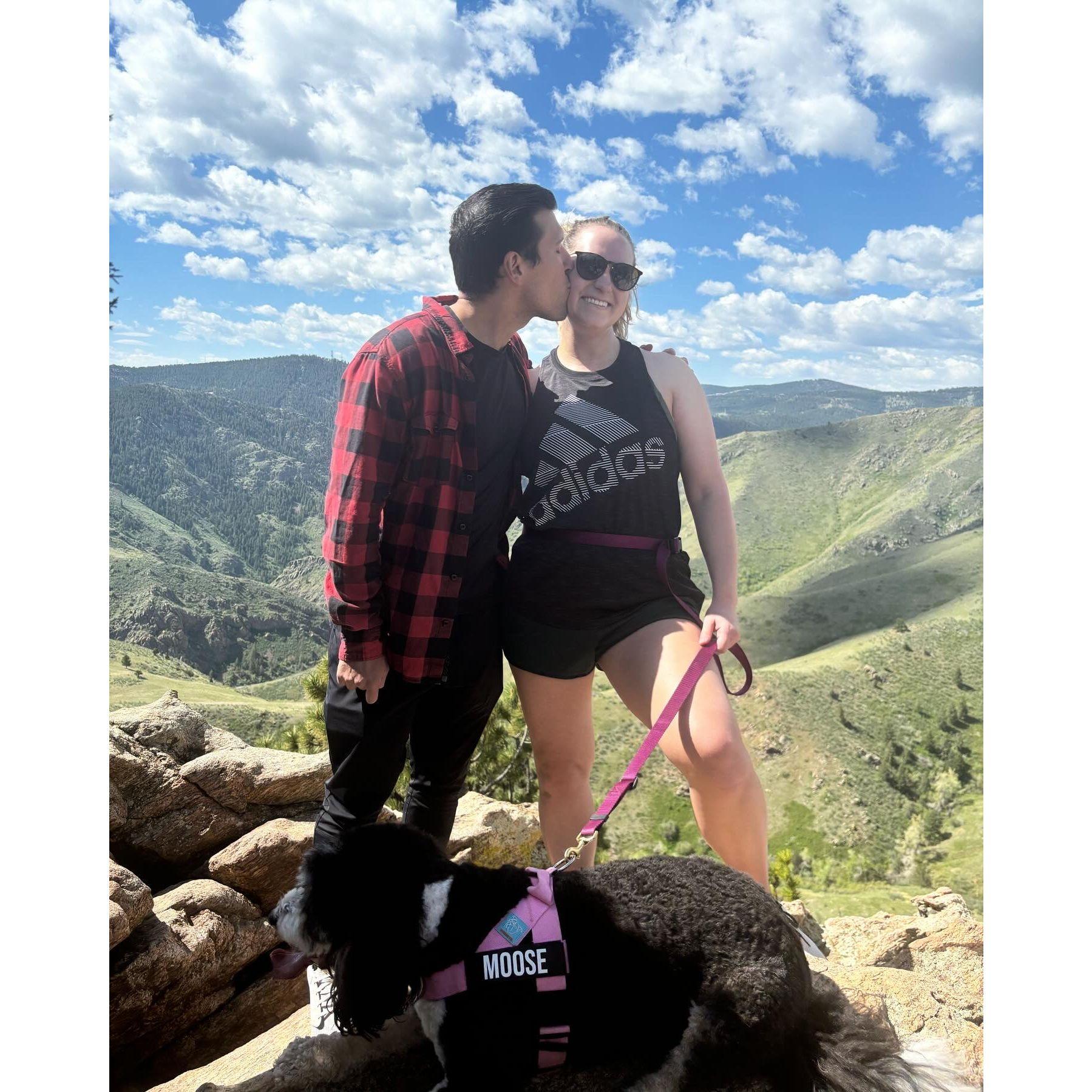 Jack surprised Leiya by going in for a cheek kiss. That's usually her move!