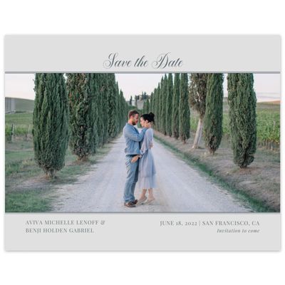 Gray, Grey Wedding Digital Save the Date - Stauffer Portrait